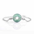 High End Natural A-grade Blue Water Jade Bracelet Ice Jadeite S925 Silver Inlaid Women's Fashion Jewelry Wholesale Drop Shipping