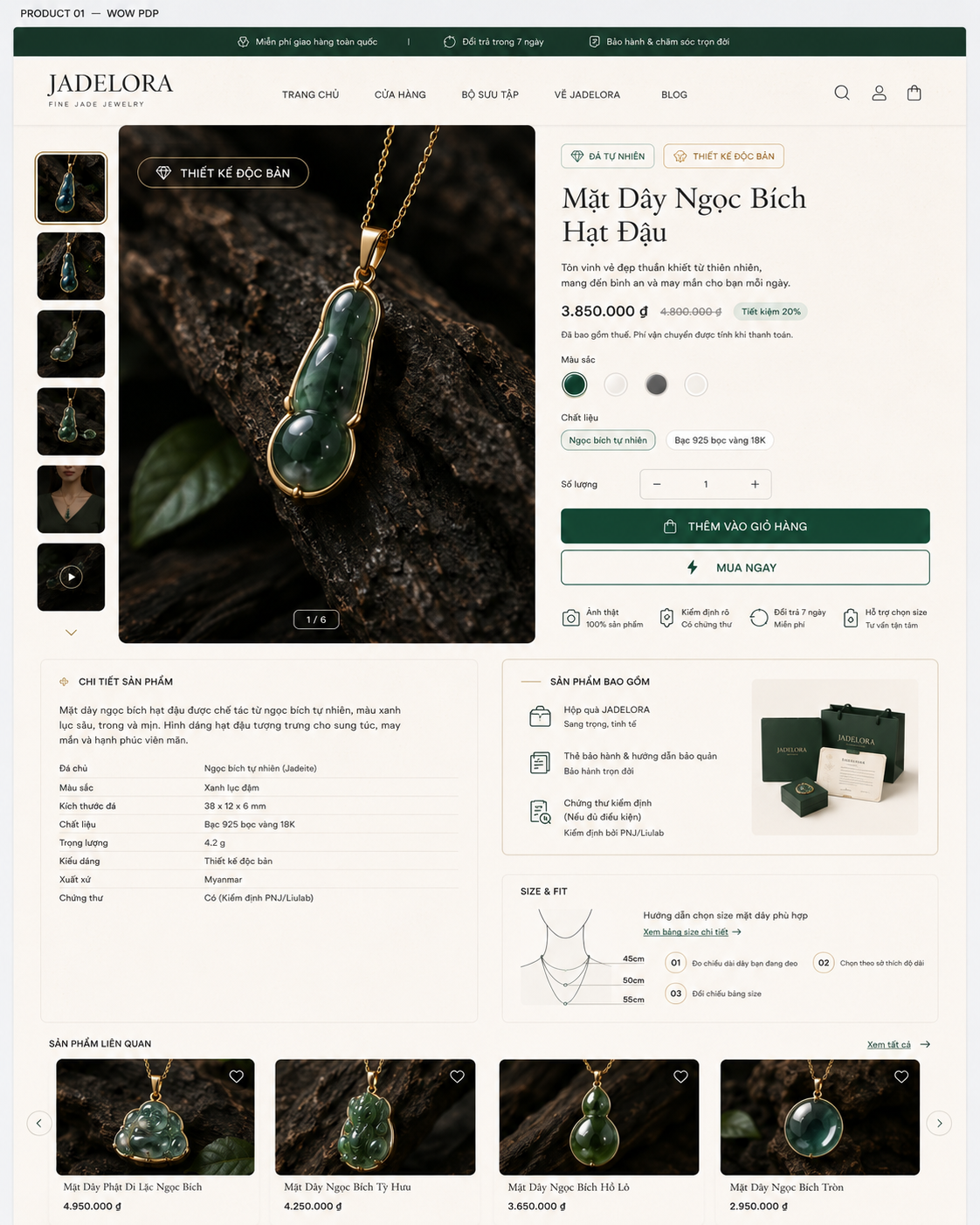 TEST — Nhẫn Jadeite bạc 925